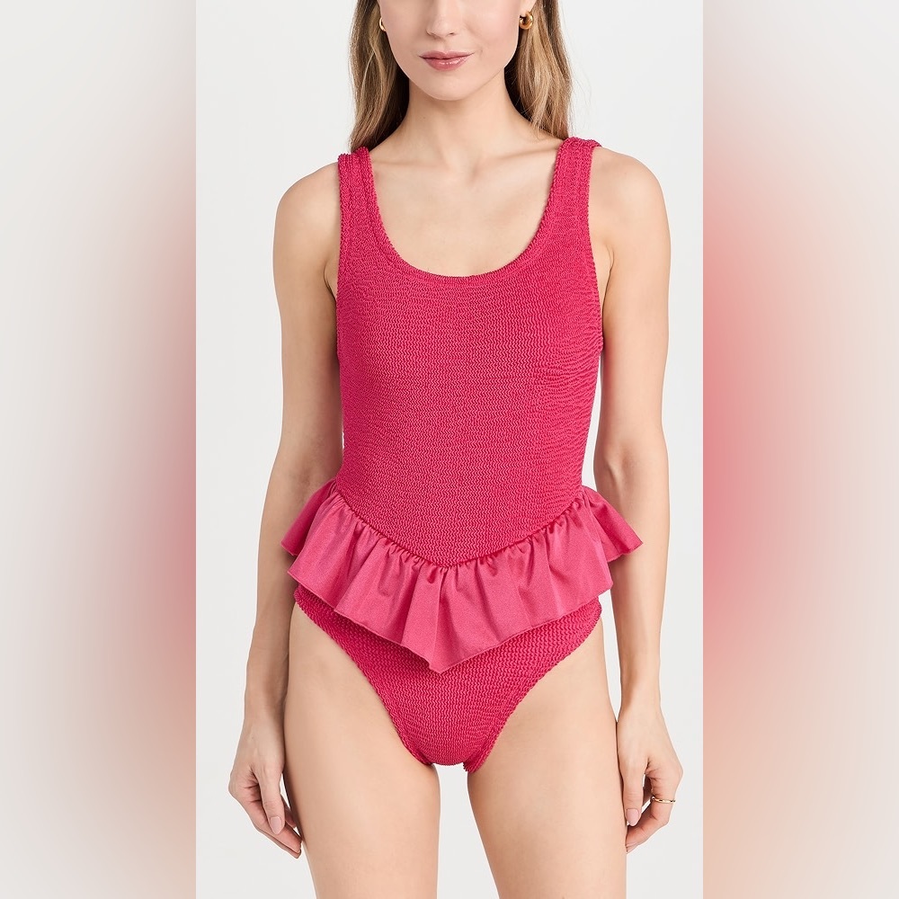 Hunza G Denise Frill Suit, OS